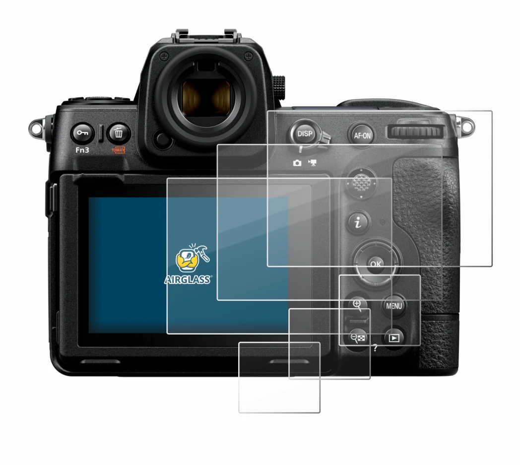 Image of the device Nikon Z 8 (Display + top plate display) with a wide variety of screen protectors.