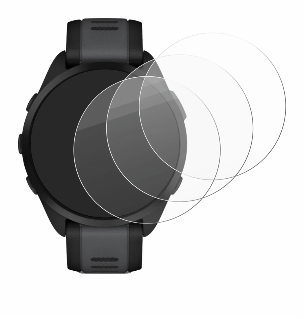 Image of the device Garmin Forerunner 165 with a wide variety of screen protectors.