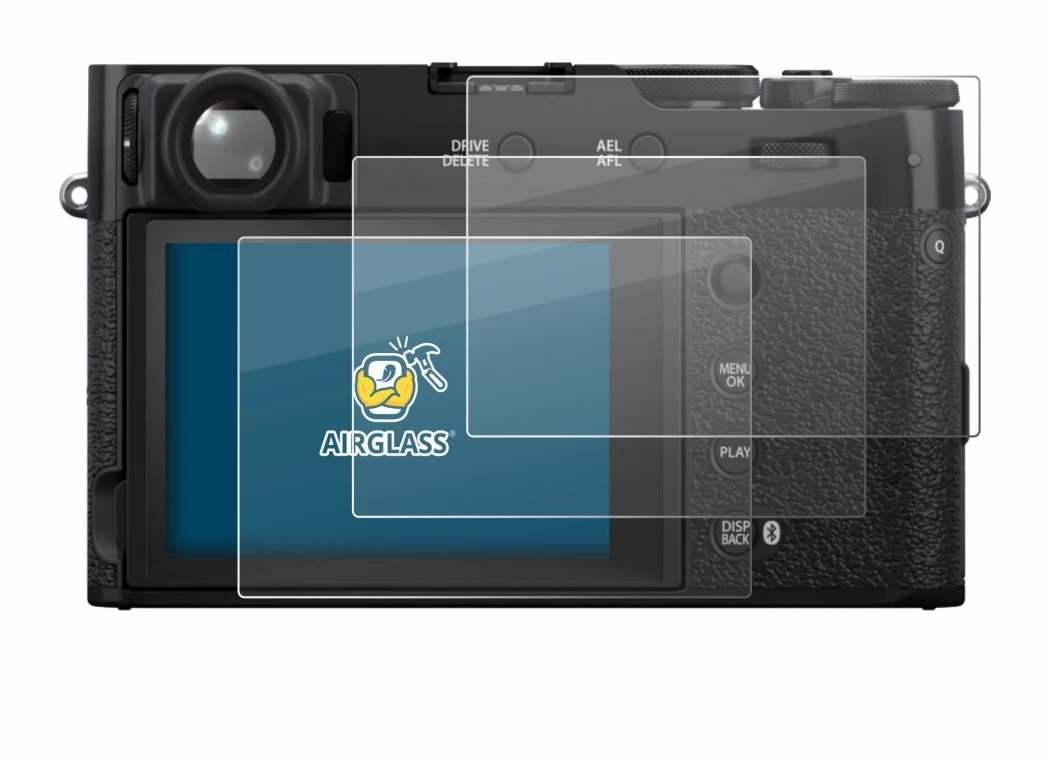 Image of the device Fujifilm X100VI with a wide variety of screen protectors.