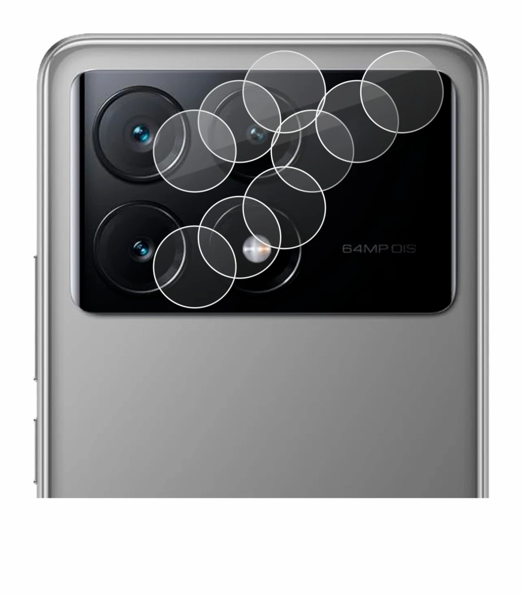 Image of the device Xiaomi Poco X6 Pro (ONLY Camera Lens) with a wide variety of screen protectors.