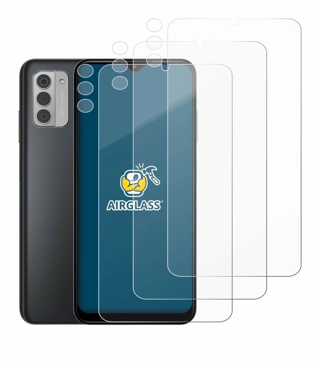 Image of the device Nokia G42 5G (Front+Camera) with a wide variety of screen protectors.