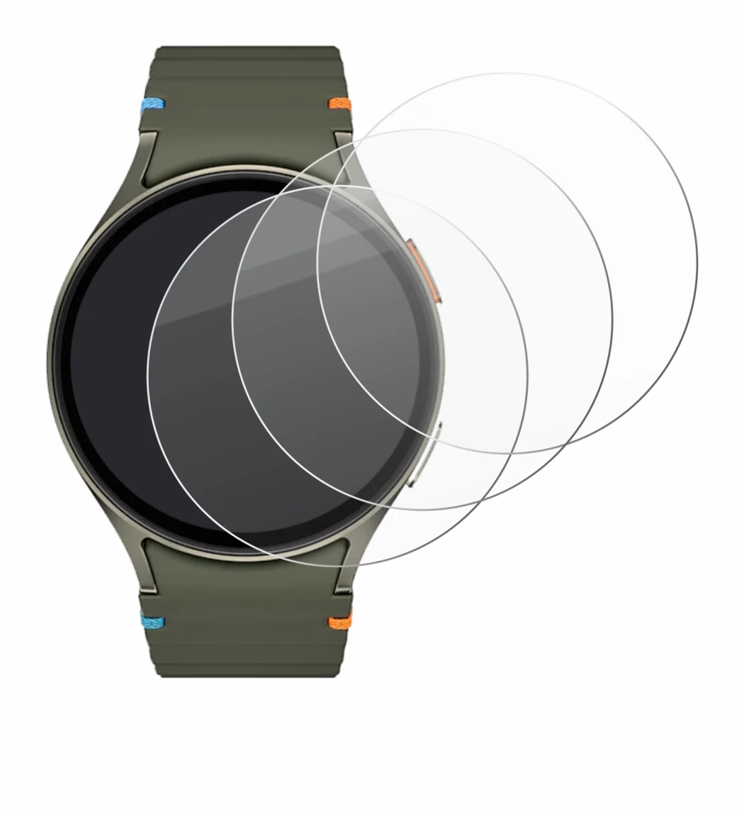 Image of the device Samsung Galaxy Watch 7 (44 mm) with a wide variety of screen protectors.
