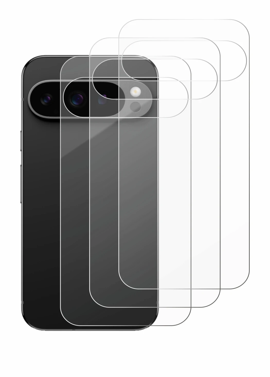 Image of the device Google Pixel 9 Pro (Back) with a wide variety of screen protectors.