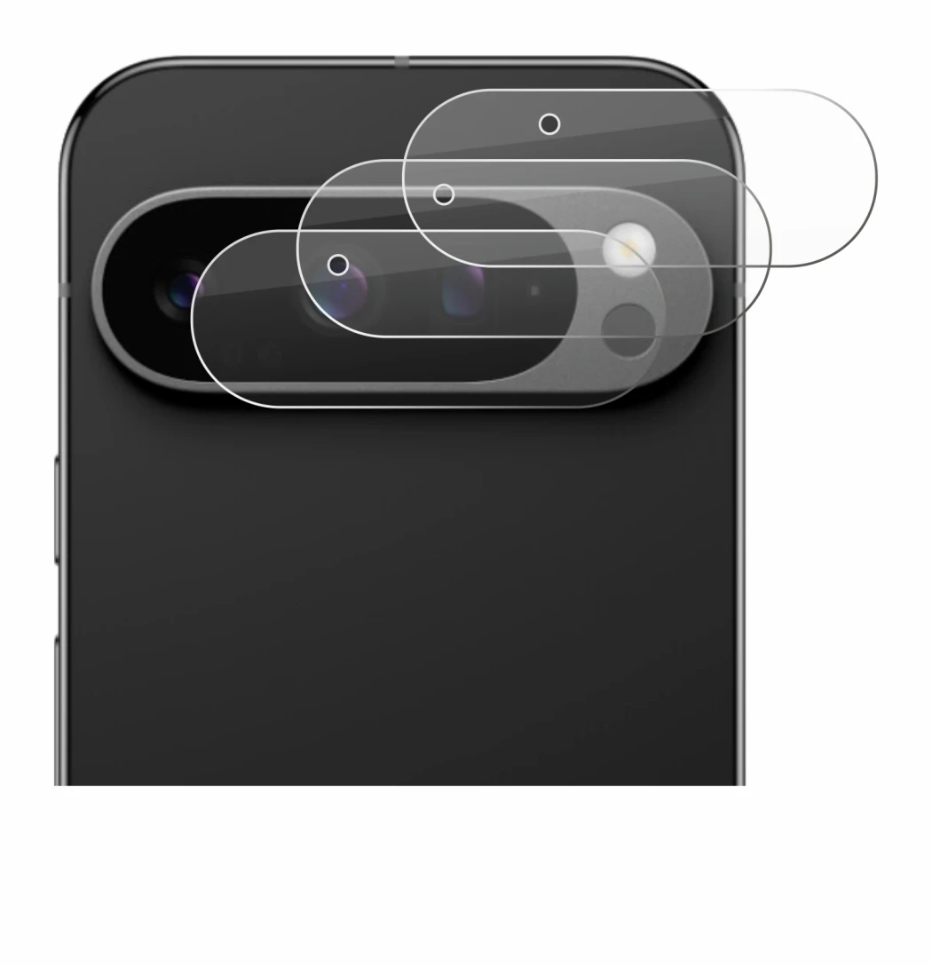 Image of the device Google Pixel 9 Pro (ONLY Camera Lens) with a wide variety of screen protectors.