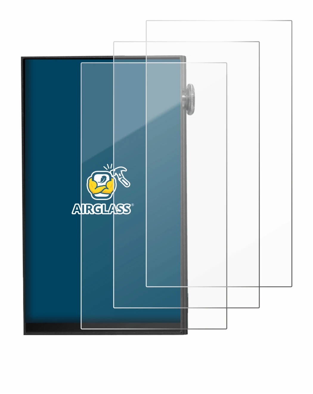 Image of the device iBasso DX180 with a wide variety of screen protectors.