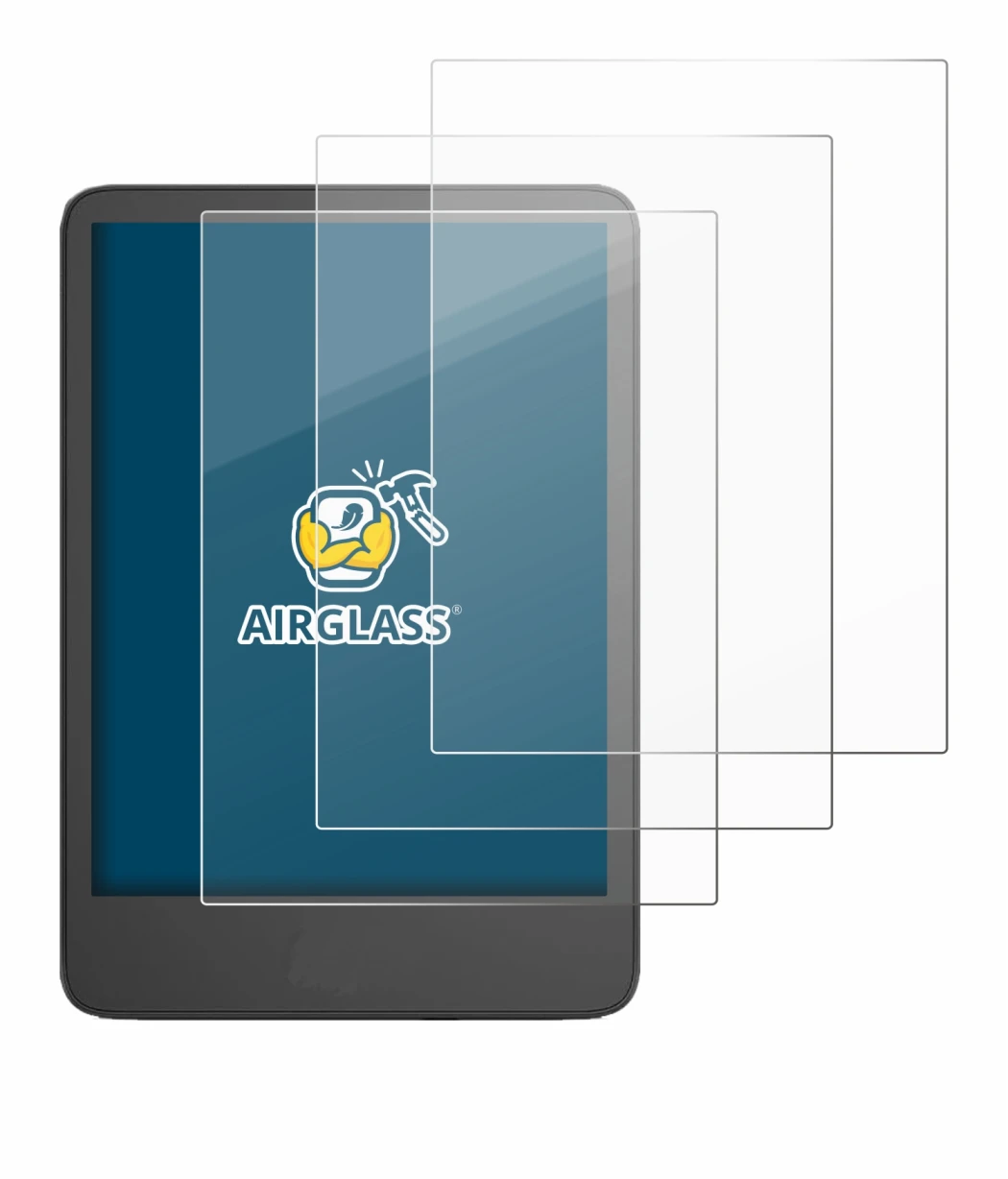 Image of the device Amazon Kindle 2024 with a wide variety of screen protectors.