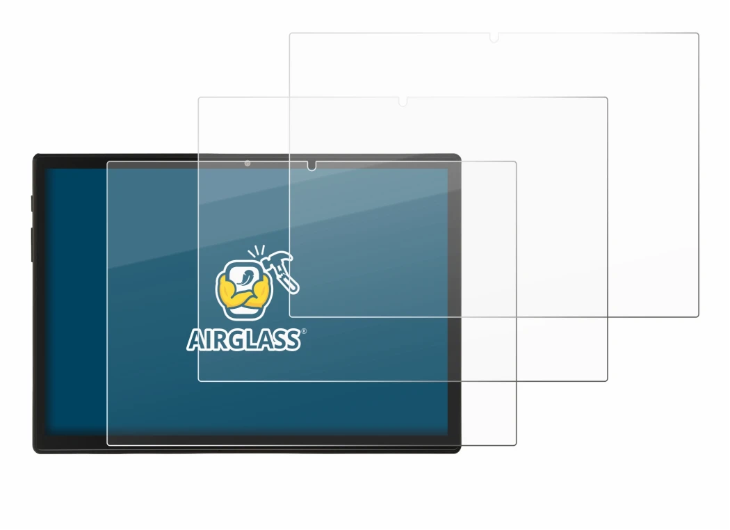 Image of the device Acepad A150 with a wide variety of screen protectors.