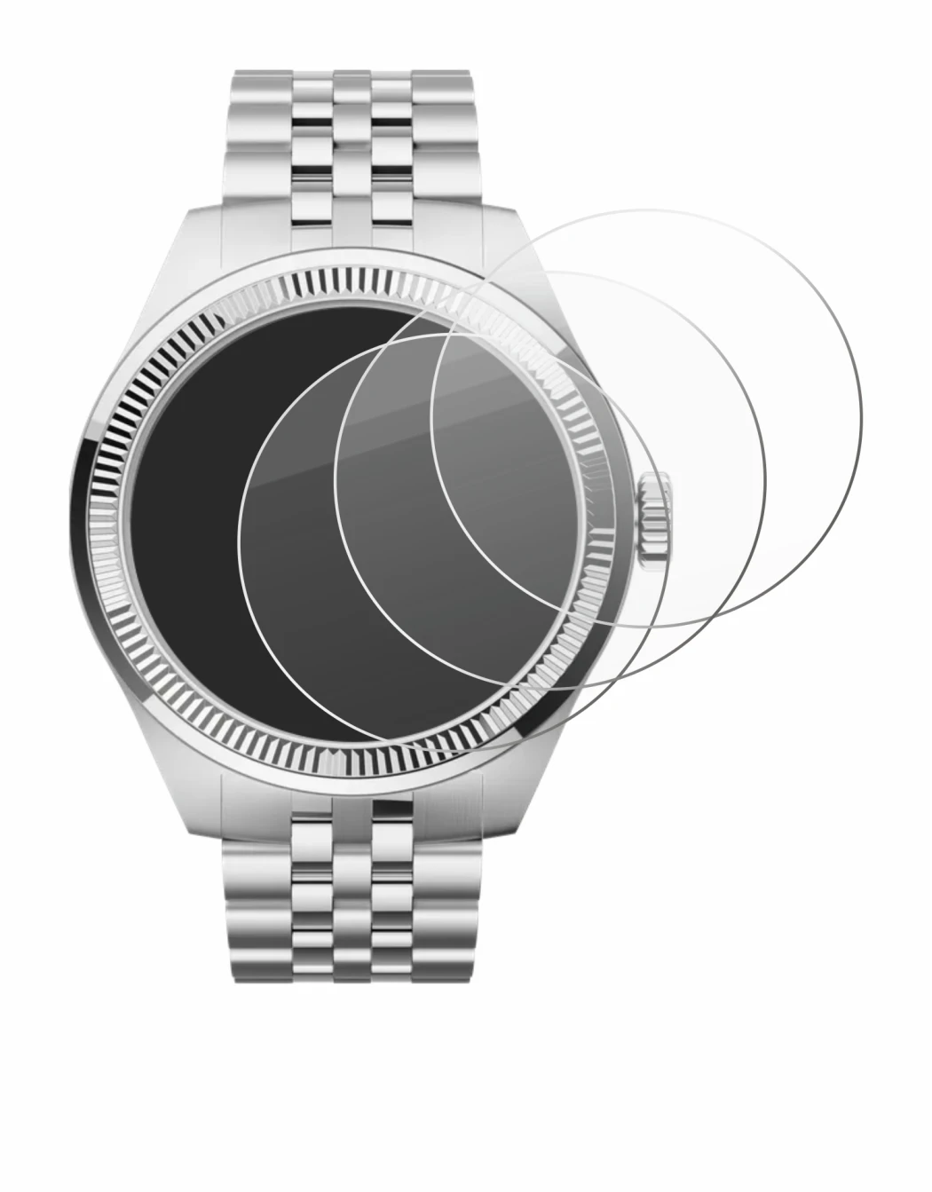 Image of the device Withings ScanWatch Nova Brilliant (39 mm) with a wide variety of screen protectors.