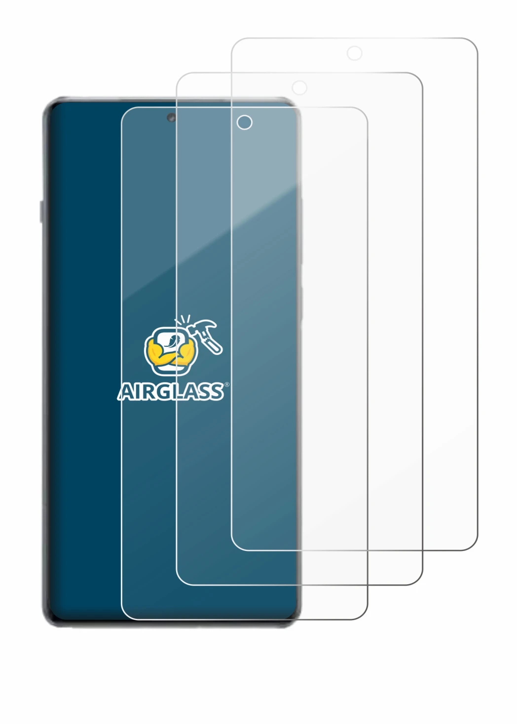 Image of the device OnePlus 13R with a wide variety of screen protectors.