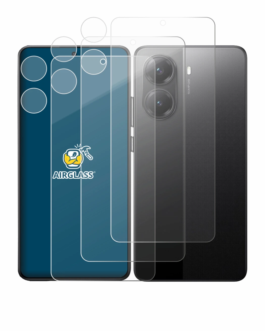 Image of the device Xiaomi Poco X7 Pro (Front+Camera) with a wide variety of screen protectors.