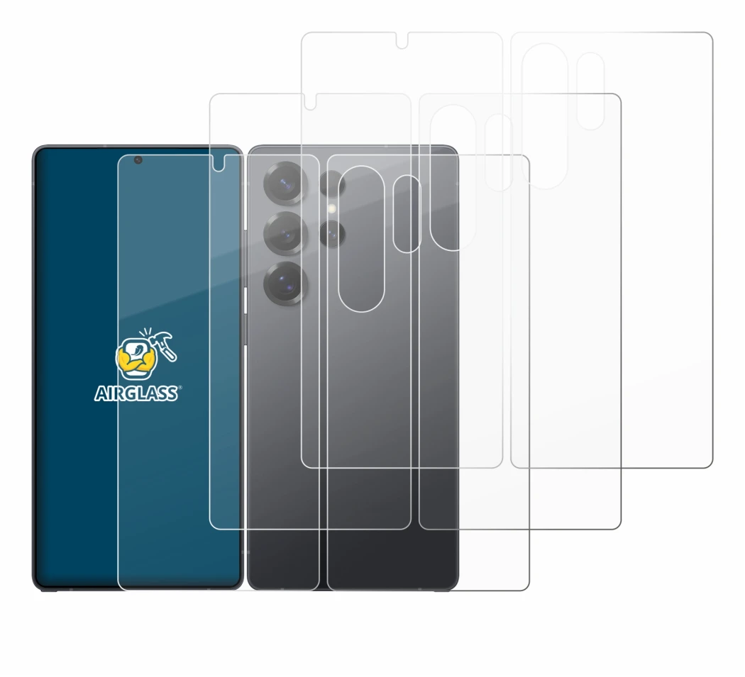 Image of the device Samsung Galaxy S25 Ultra Enterprise Edition (Front+Back) with a wide variety of screen protectors.