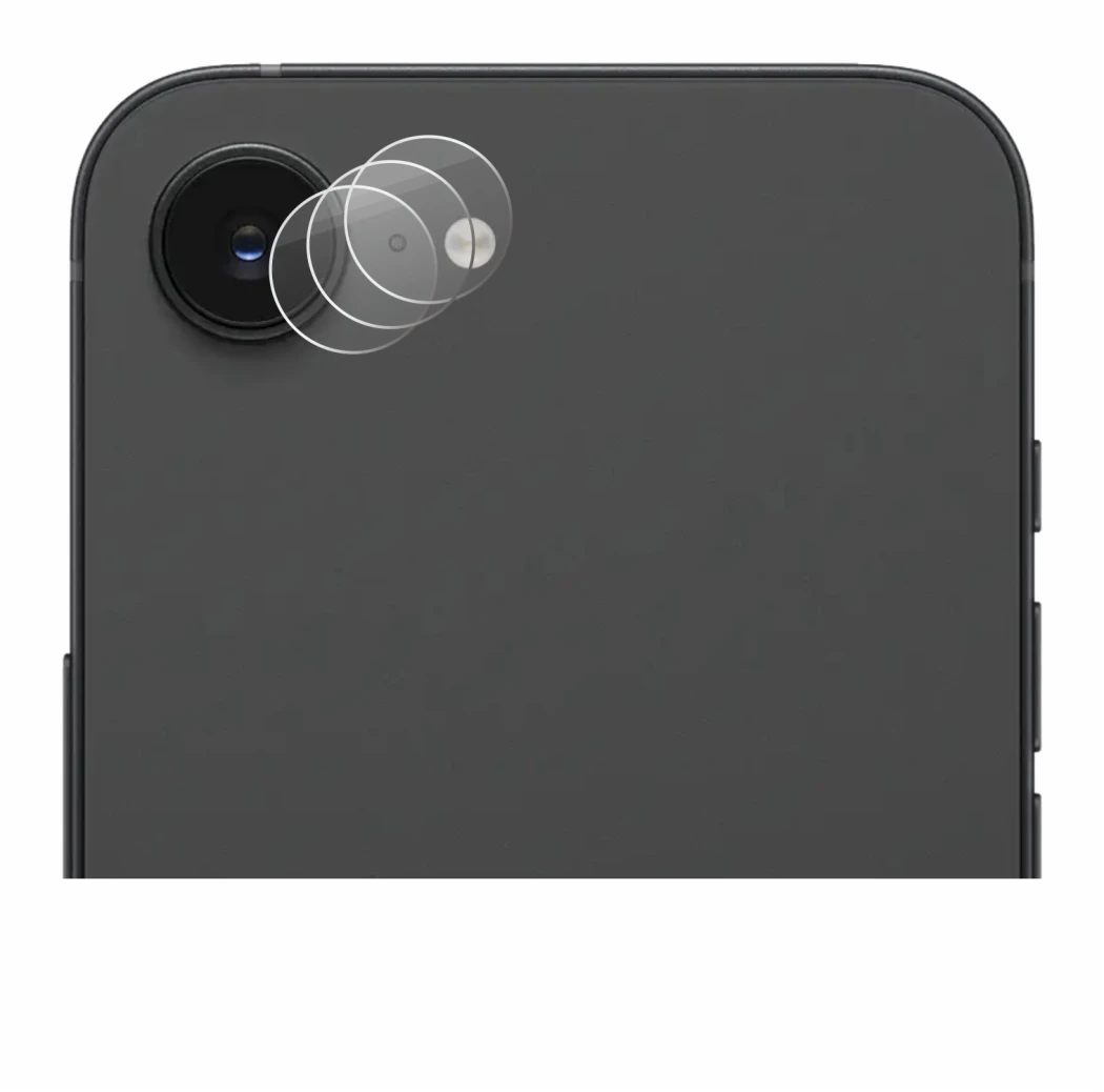 Image of the device Apple iPhone 16e (ONLY Camera Lens) with a wide variety of screen protectors.
