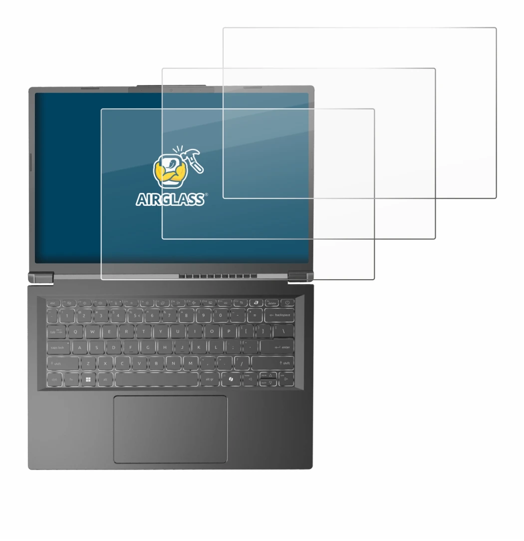Image of the device Acer Aspire 14 AI with a wide variety of screen protectors.