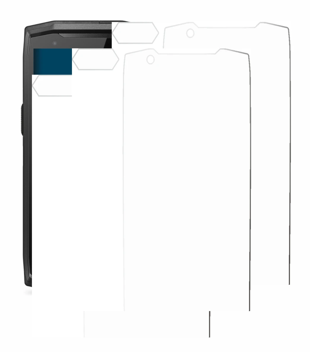 Image of the device Crosscall Core-M5 (Front+Camera) with a wide variety of screen protectors.