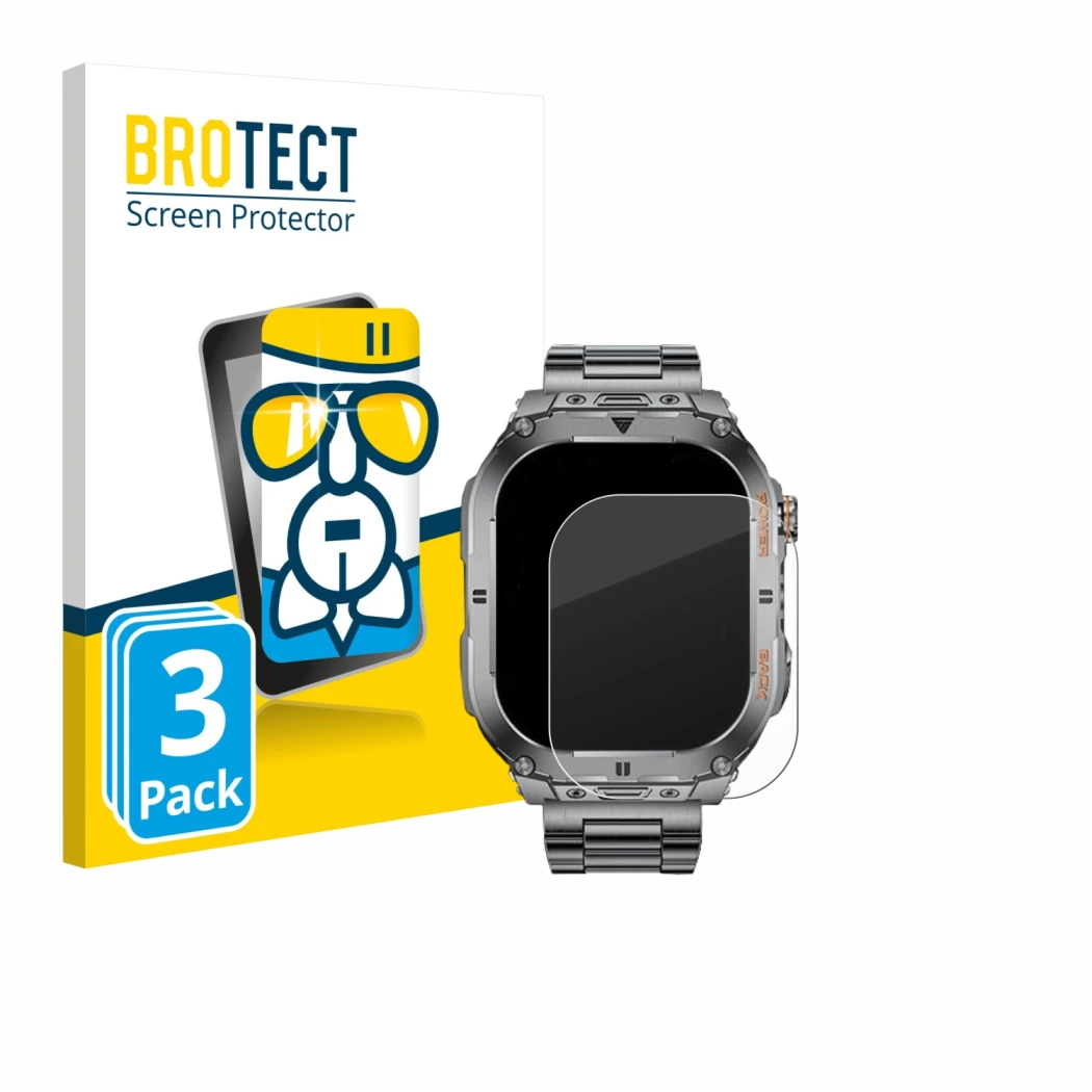Front side of a product packaging with the brand logo BROTECT. Next to it is the device SUNKTA EF9-A 2.13