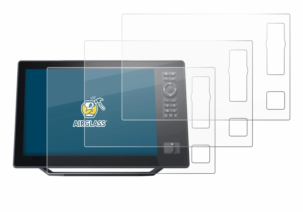 Image of the device Humminbird Xplore 12 with a wide variety of screen protectors.