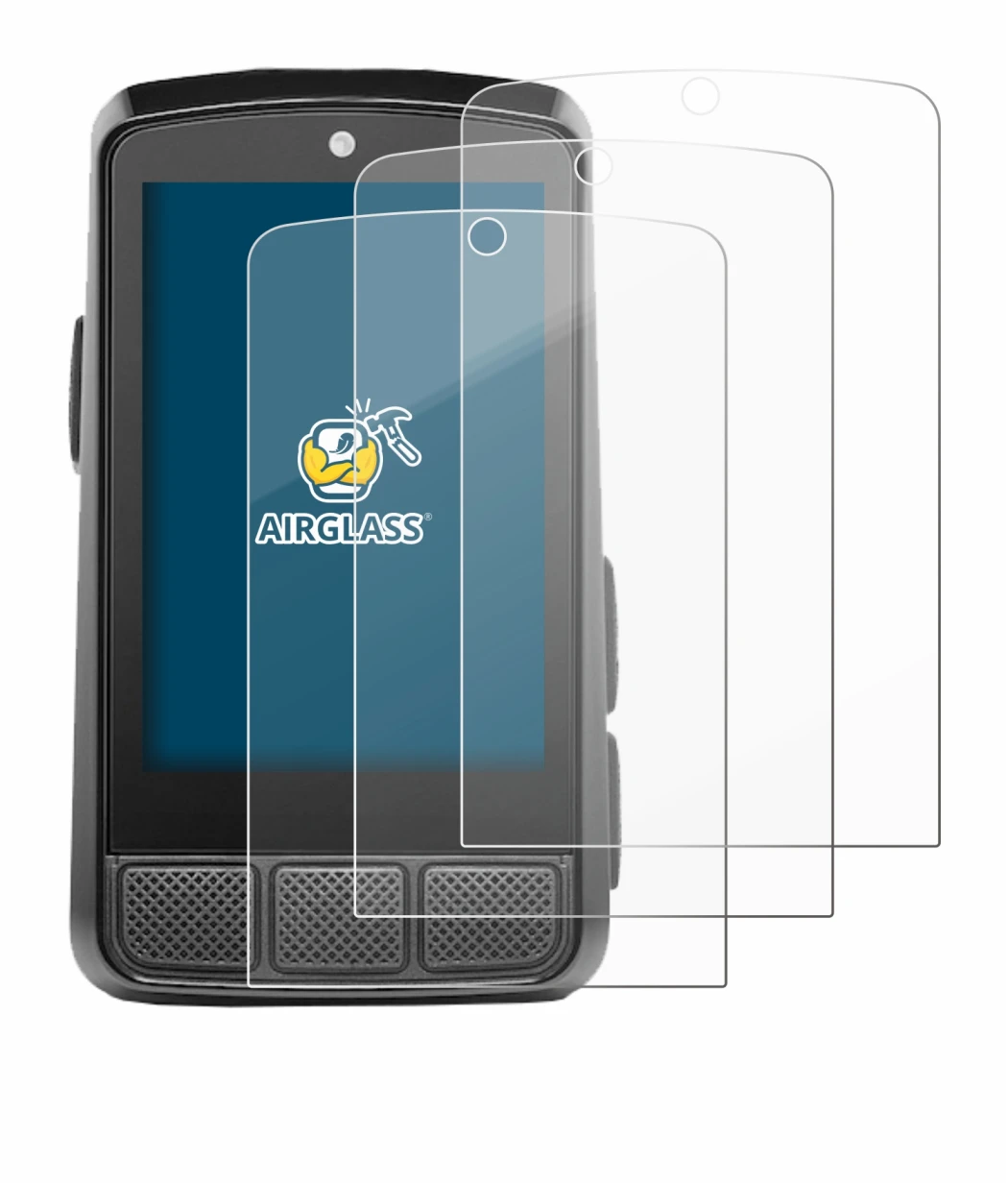 Image of the device Wahoo Elemnt Bolt 3 with a wide variety of screen protectors.