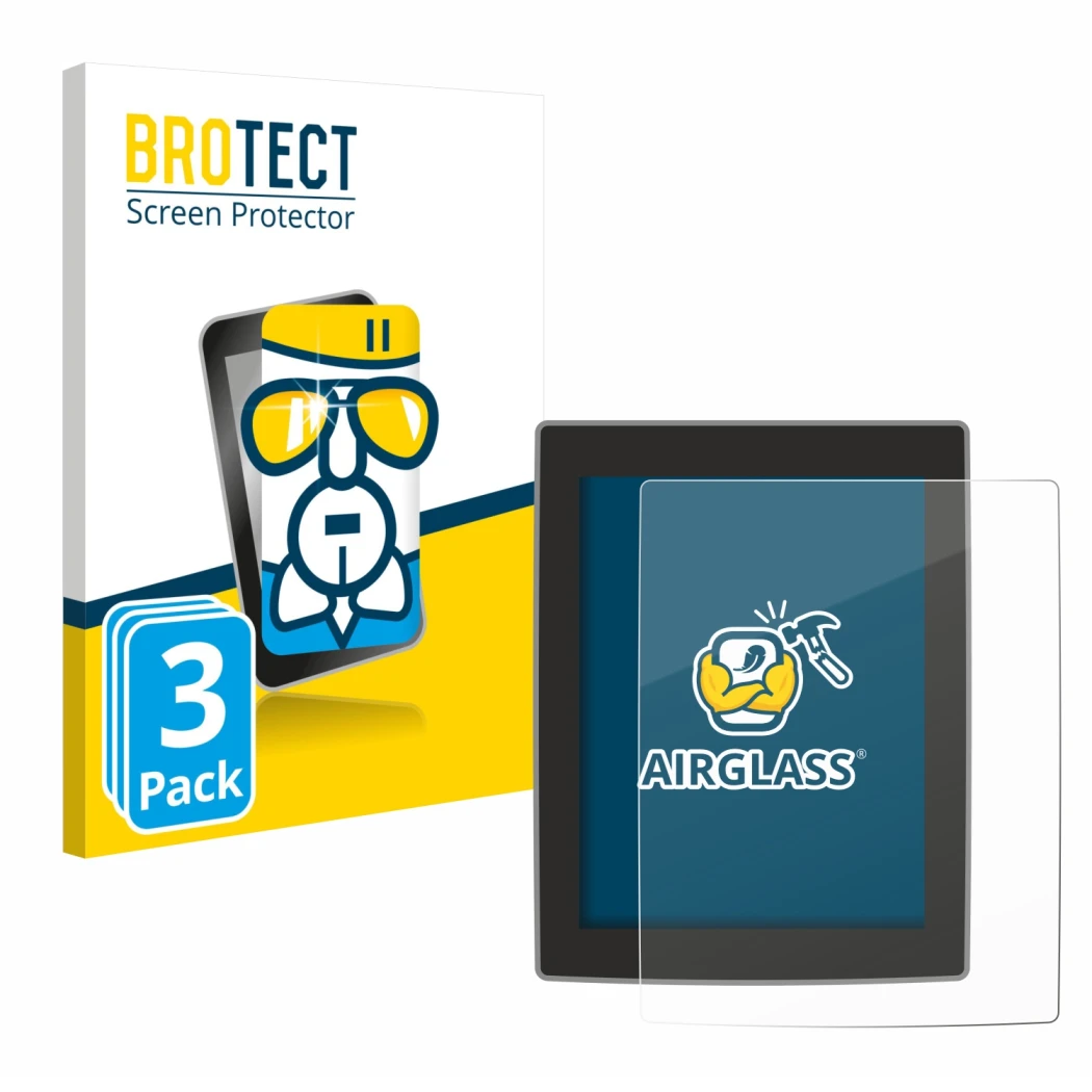 Front side of a product packaging with the brand logo BROTECT. Next to it is the device Volvo XC90 11.2