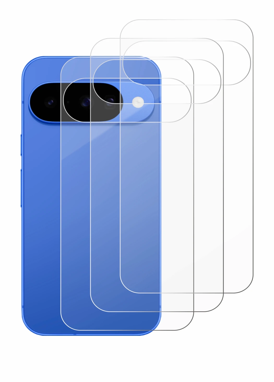 Image of the device Google Pixel 10 (Back) with a wide variety of screen protectors.