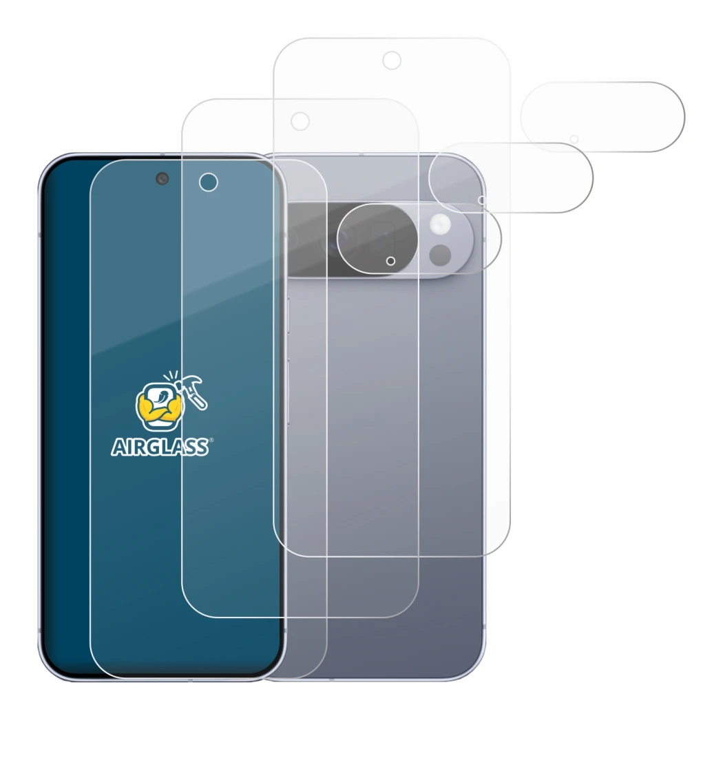 Image of the device Google Pixel 10 Pro (Front+Camera) with a wide variety of screen protectors.