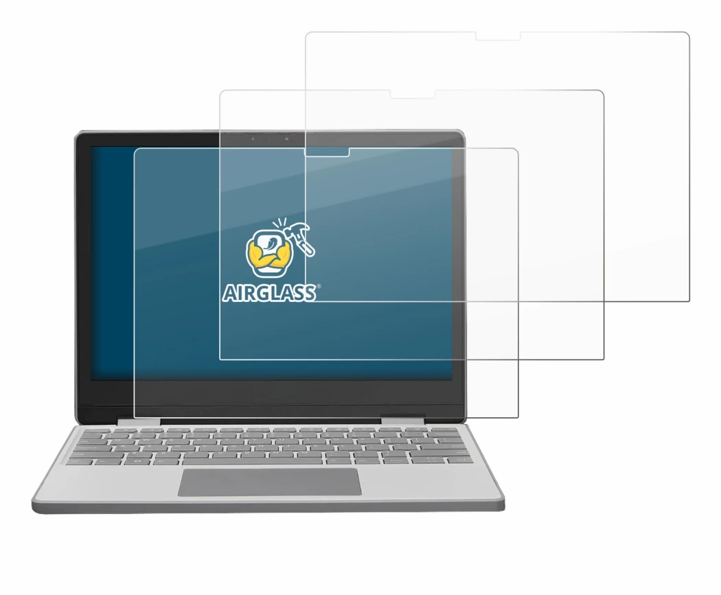 Image of the device Framework Laptop 12 with a wide variety of screen protectors.