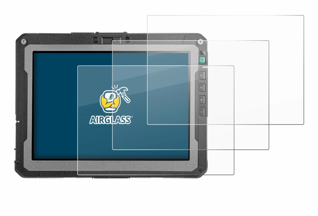 Image of the device Getac ZX10 G2 with a wide variety of screen protectors.