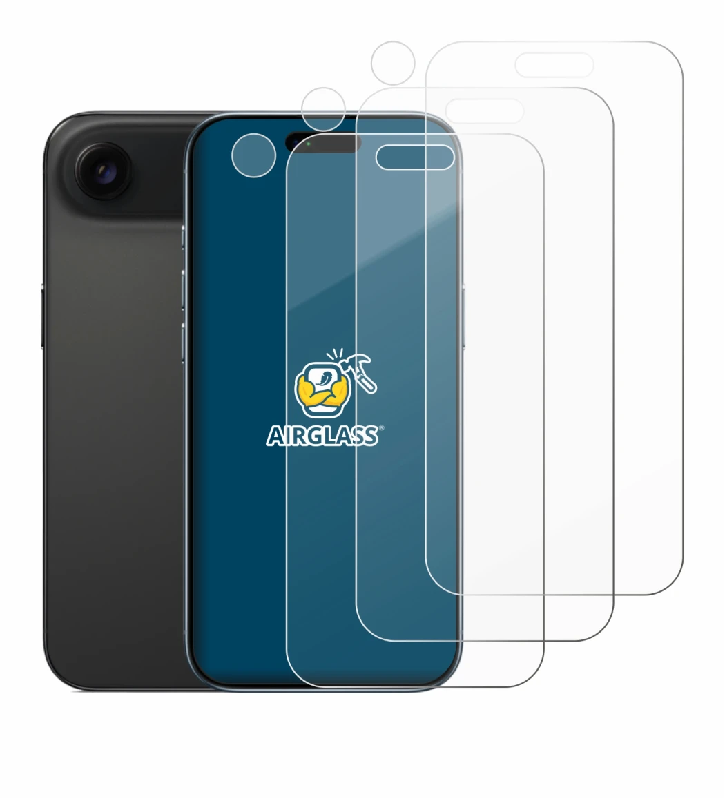 Image of the device Apple iPhone Air (Front+Camera) with a wide variety of screen protectors.