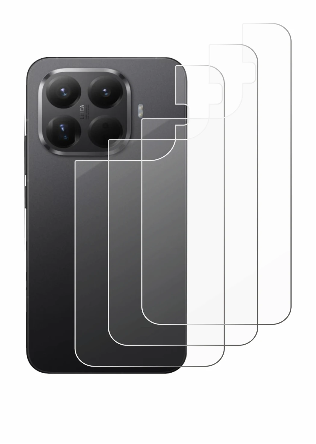 Image of the device Xiaomi 15T Pro (Back) with a wide variety of screen protectors.