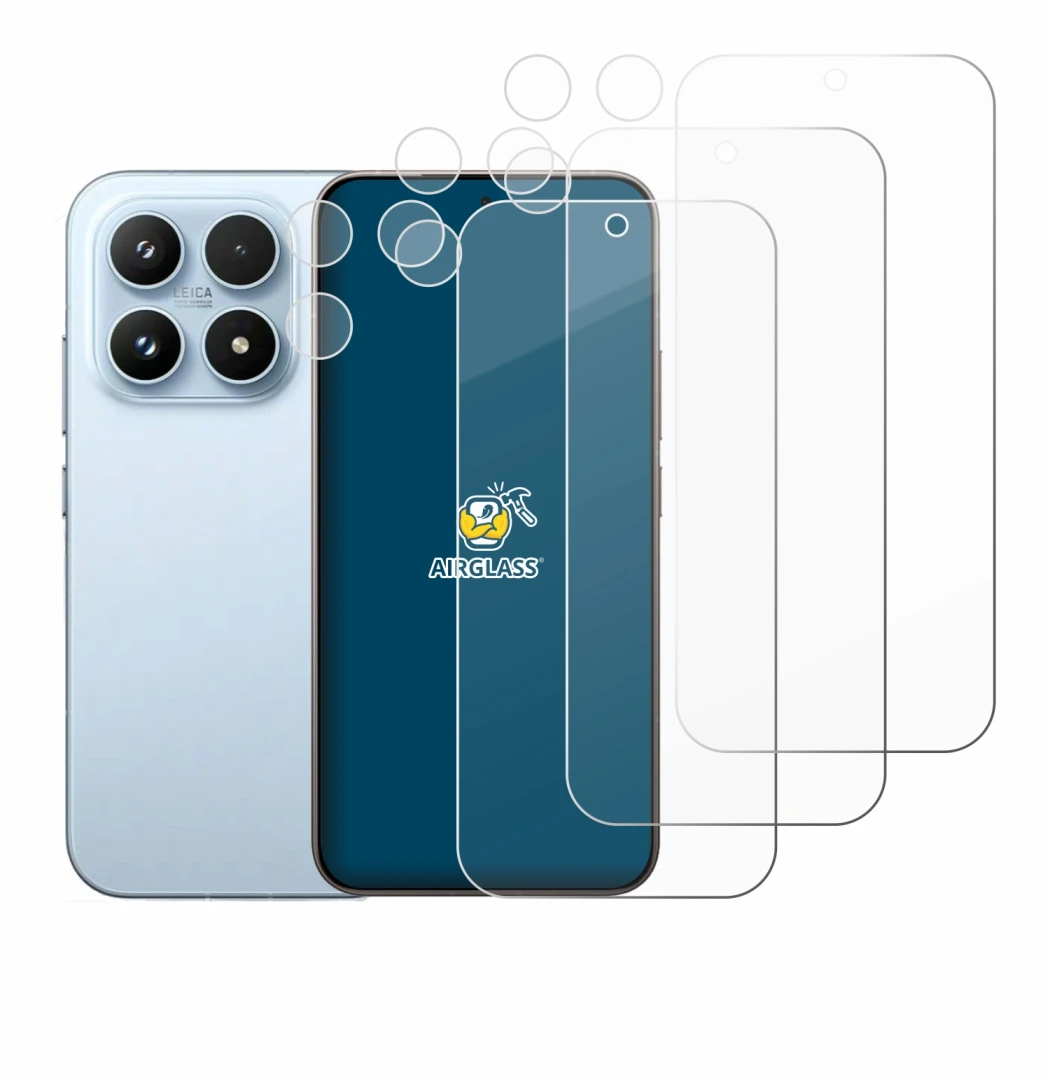 Image of the device Xiaomi 17 (Front+Camera) with a wide variety of screen protectors.