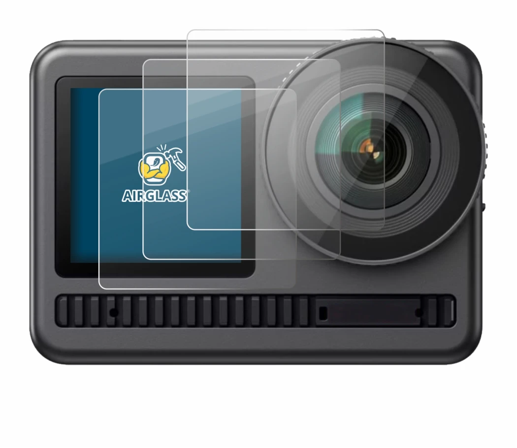 Image of the device Akaso Brave 8 (Front display) with a wide variety of screen protectors.