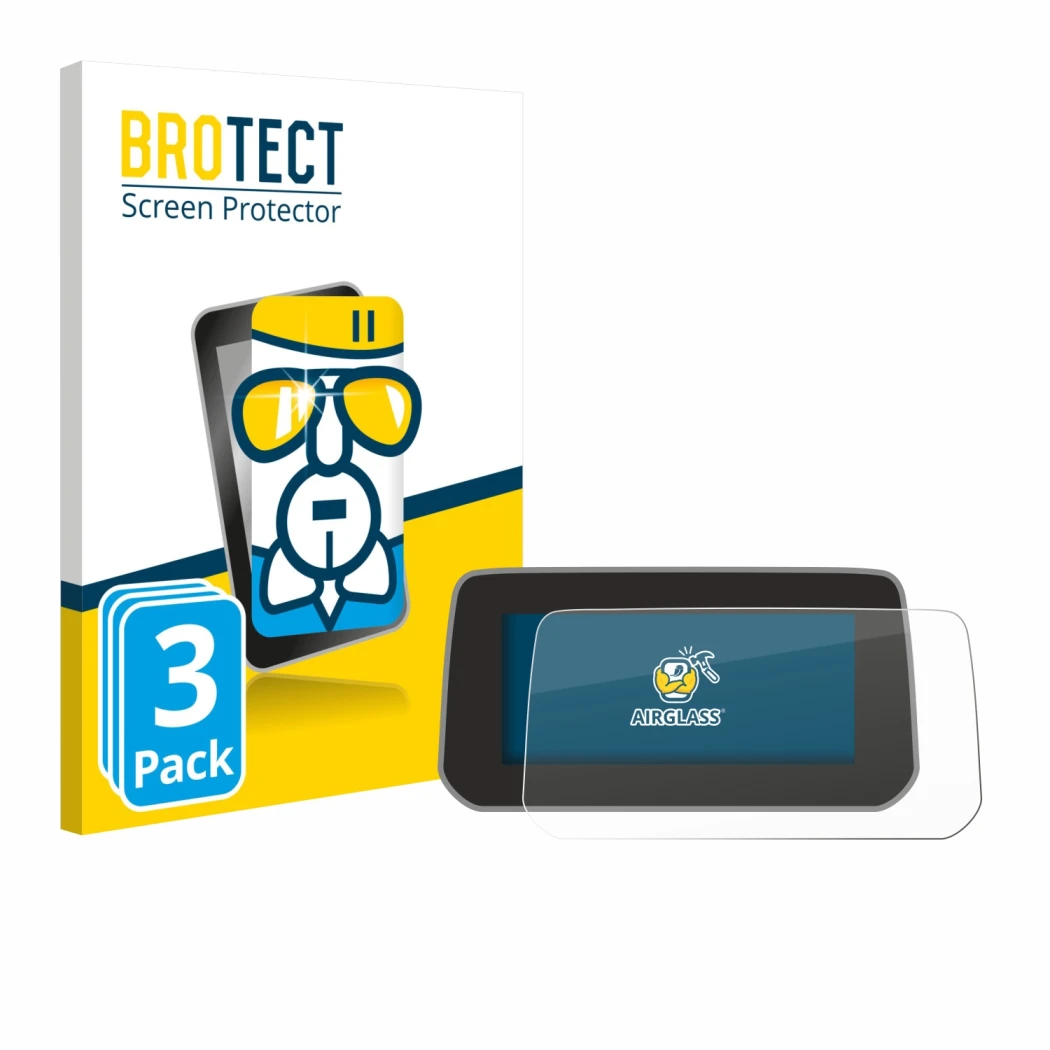 Front side of a product packaging with the brand logo BROTECT. Next to it is the device Mazda CX-5 2020 shown with the corresp