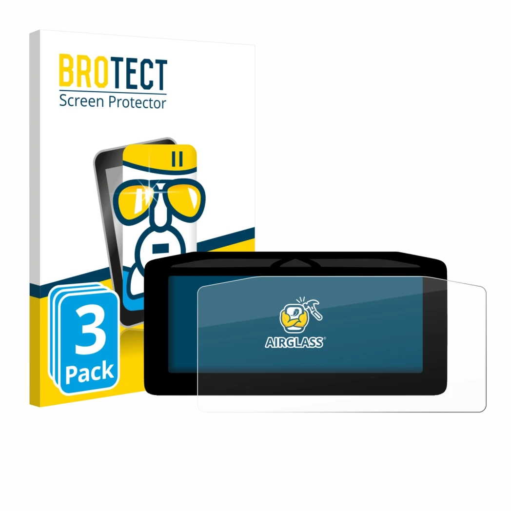 Front side of a product packaging with the brand logo BROTECT. Next to it is the device Ducati Streetfighter V4 2025 Speedomet