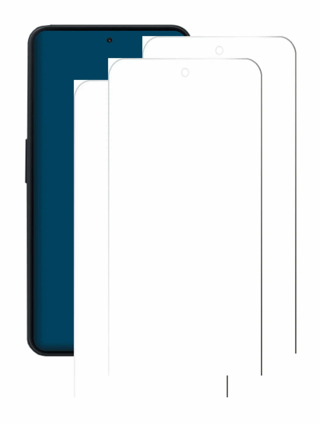 Image of the device Nothing Phone (3a) Lite with a wide variety of screen protectors.