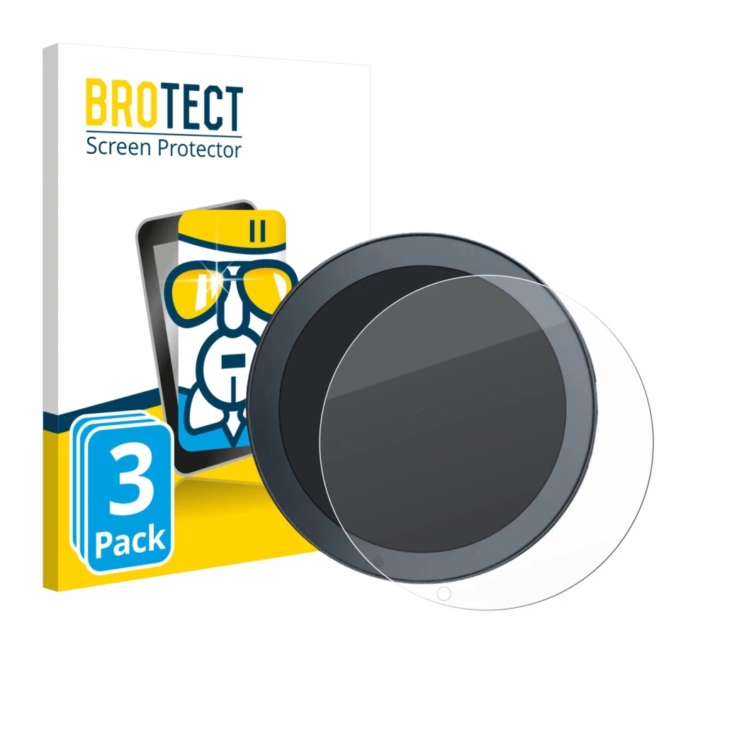 Front side of a product packaging with the brand logo BROTECT. Next to it is the device QJ Motor SRV 600 shown with the corres