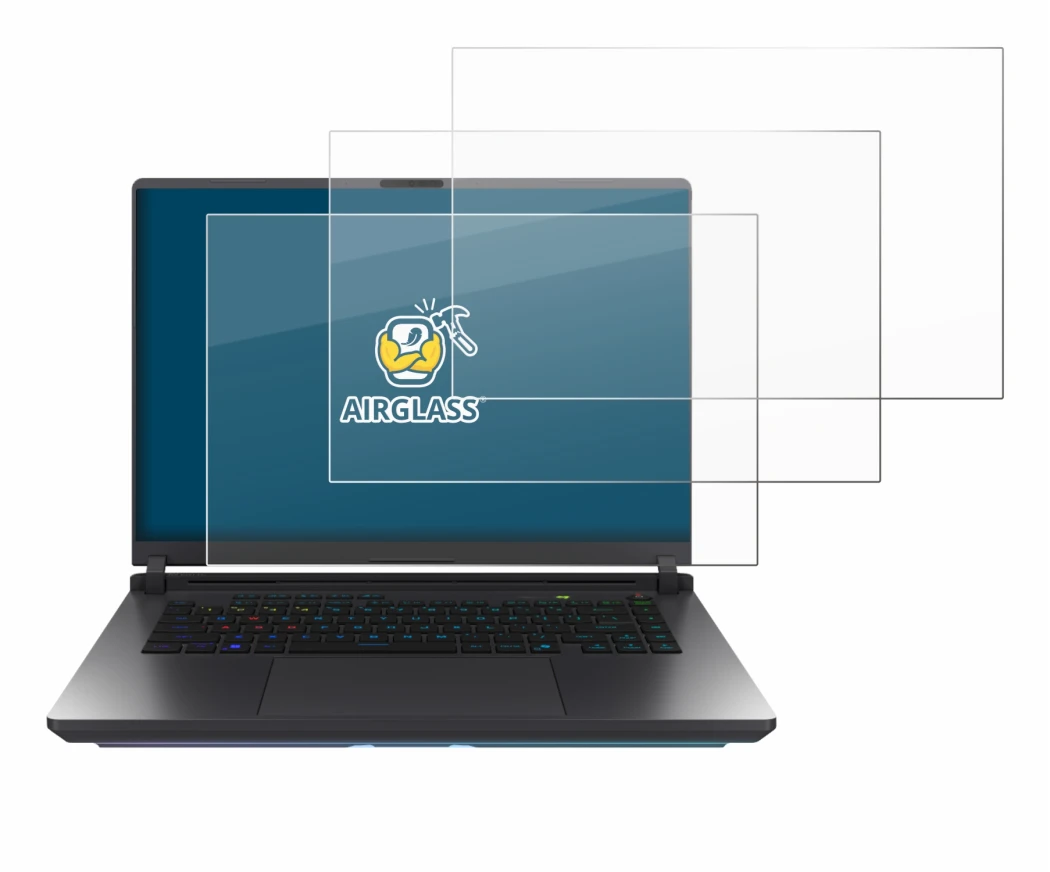 Image of the device ASUS ROG Strix G16 2025 with a wide variety of screen protectors.