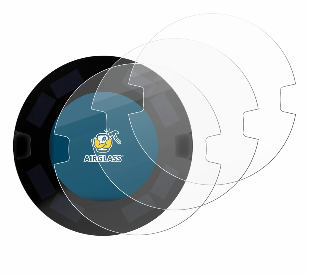 Image of the device OOONO P-DISC NO3 with a wide variety of screen protectors.