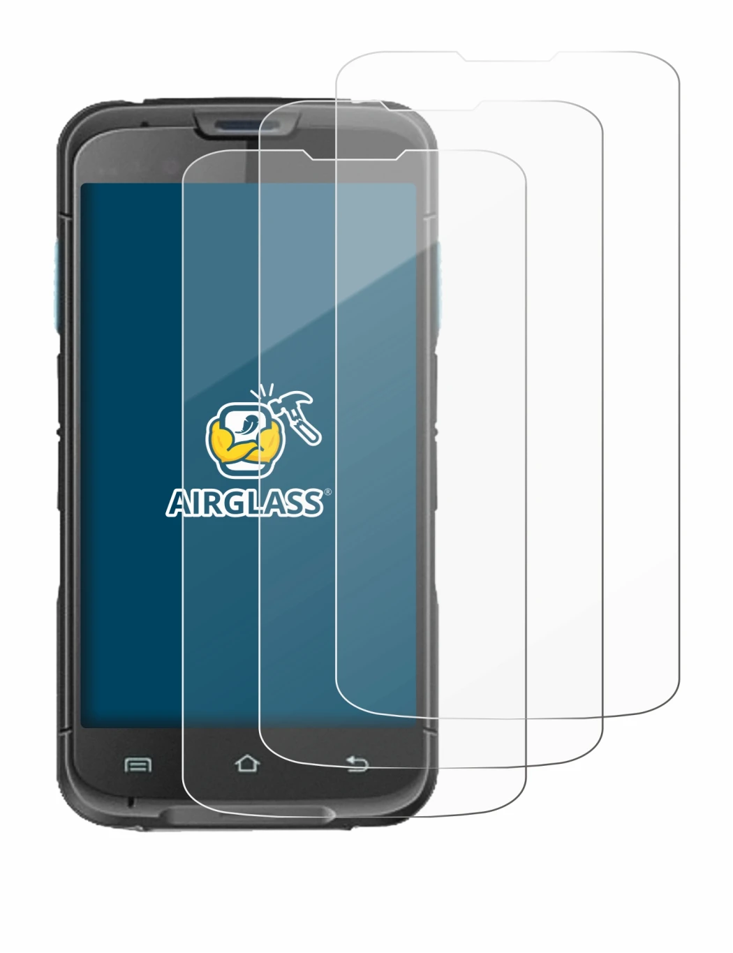 Image of the device Unitech EA602 with a wide variety of screen protectors.
