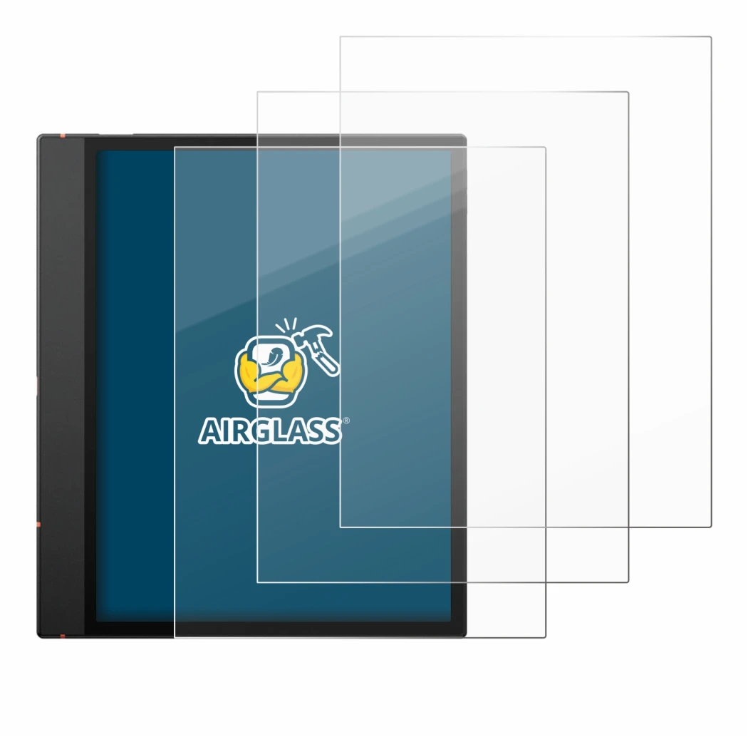 Image of the device Boox Note Air 5 C with a wide variety of screen protectors.