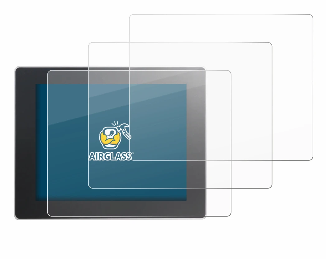 Image of the device Weintek cMT3092X with a wide variety of screen protectors.