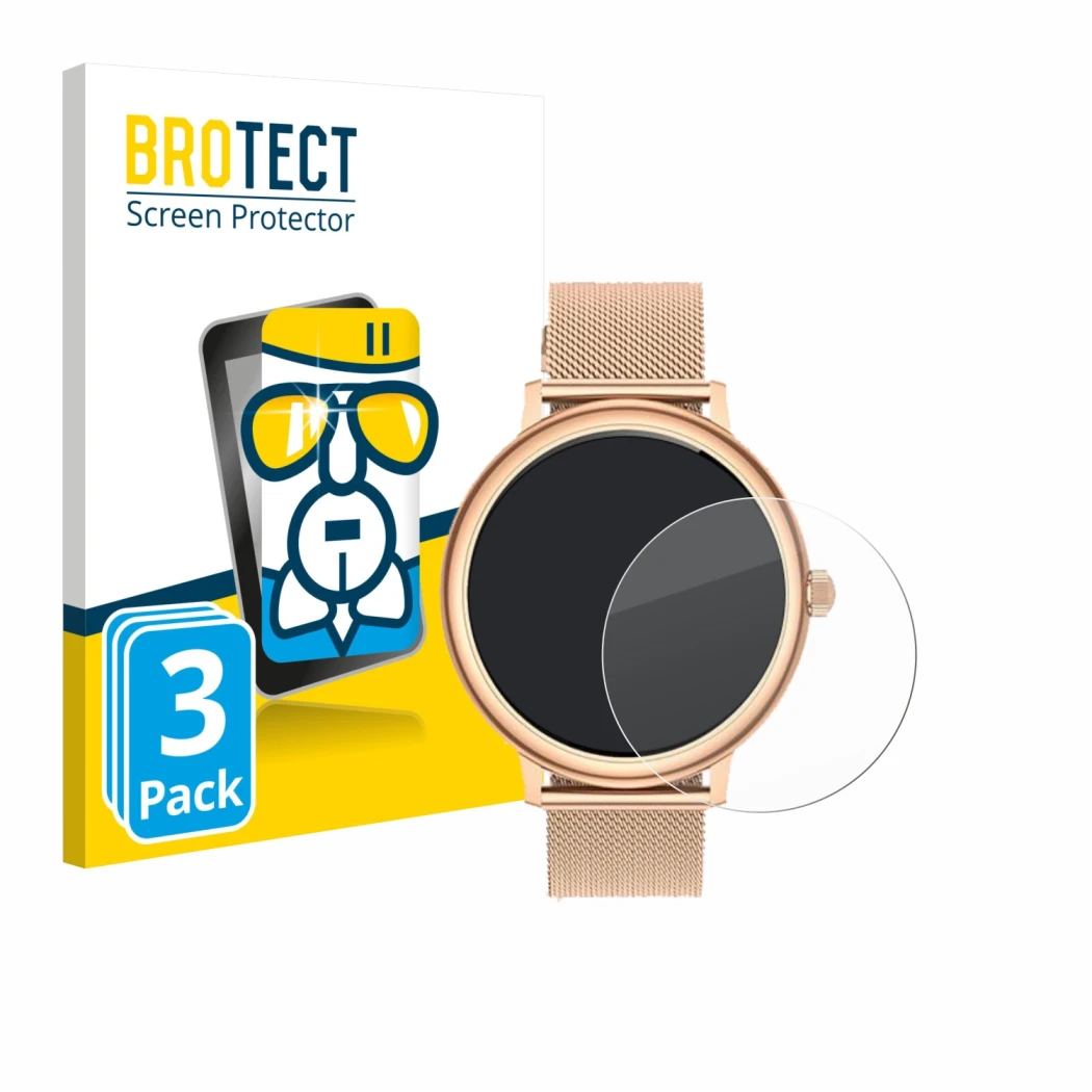 Front side of a product packaging with the brand logo BROTECT. Next to it is the device Ruxingx AK98 1.19