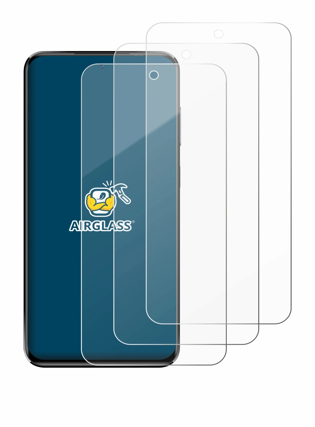 Image of the device Oukitel C68 Plus with a wide variety of screen protectors.