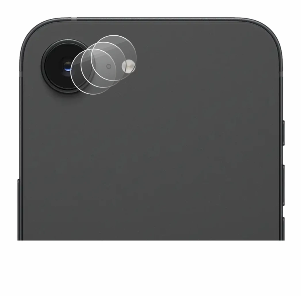Image of the device Apple iPhone 17e (ONLY Camera Lens) with a wide variety of screen protectors.