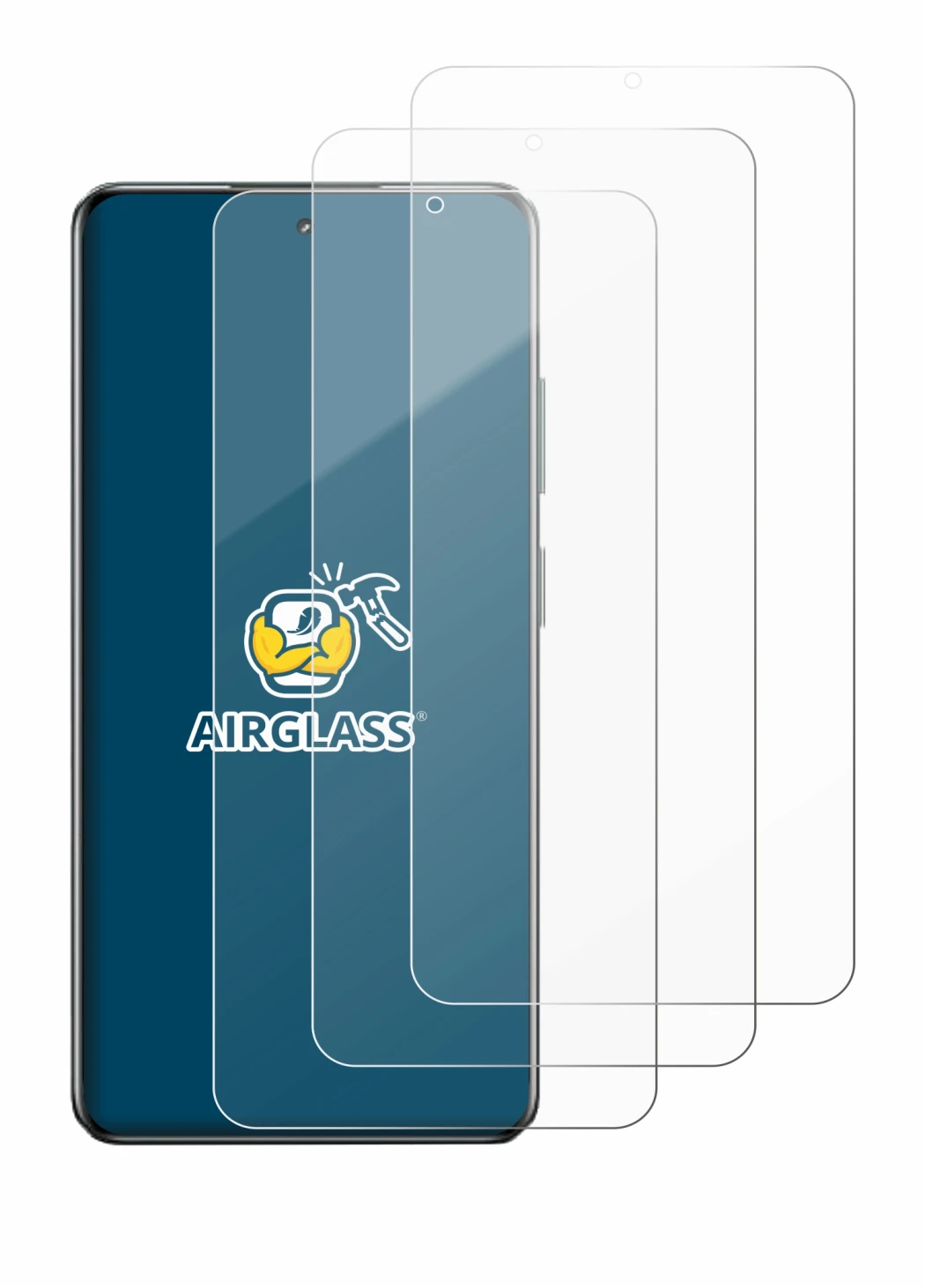 Image of the device realme C63 5G with a wide variety of screen protectors.