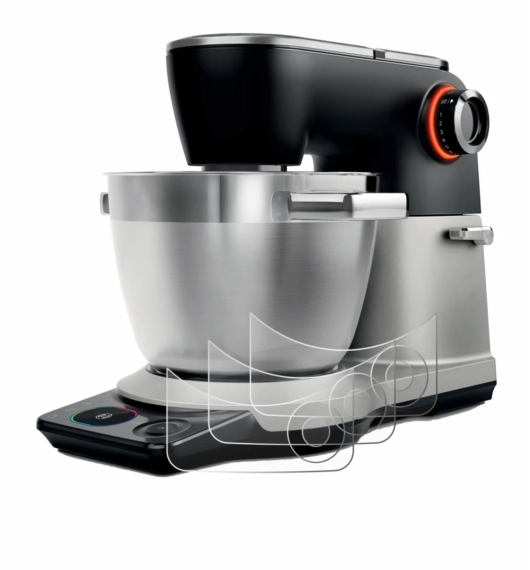 Image of the device Bosch MUMS8Z with a wide variety of screen protectors.