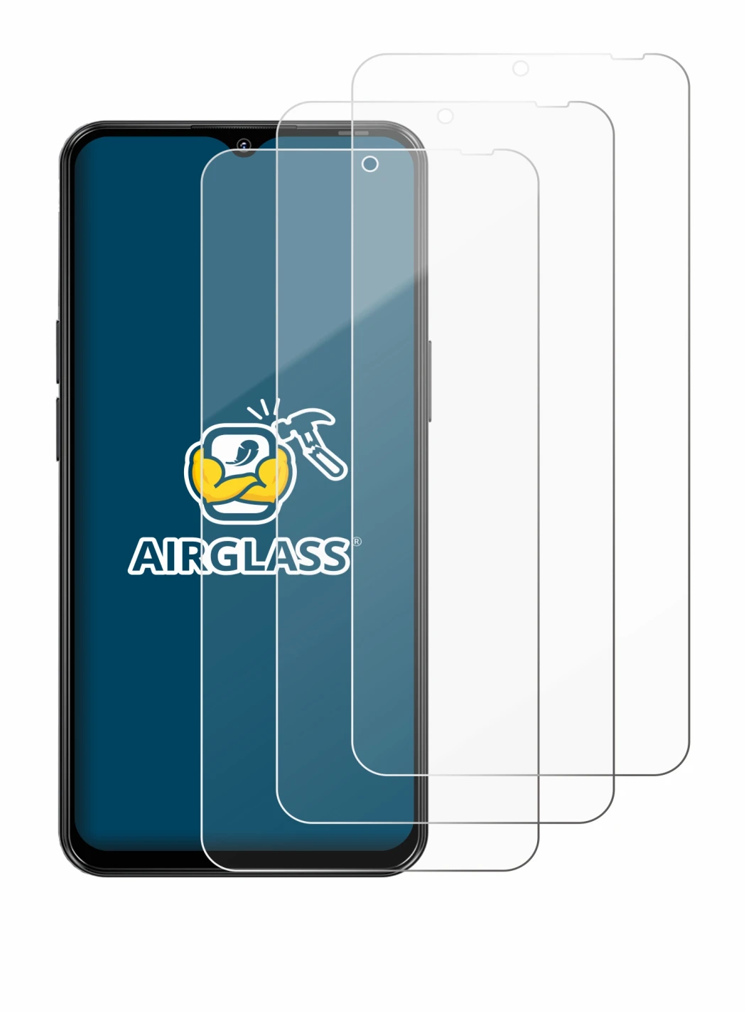 Image of the device Blackview Wave 7C with a wide variety of screen protectors.