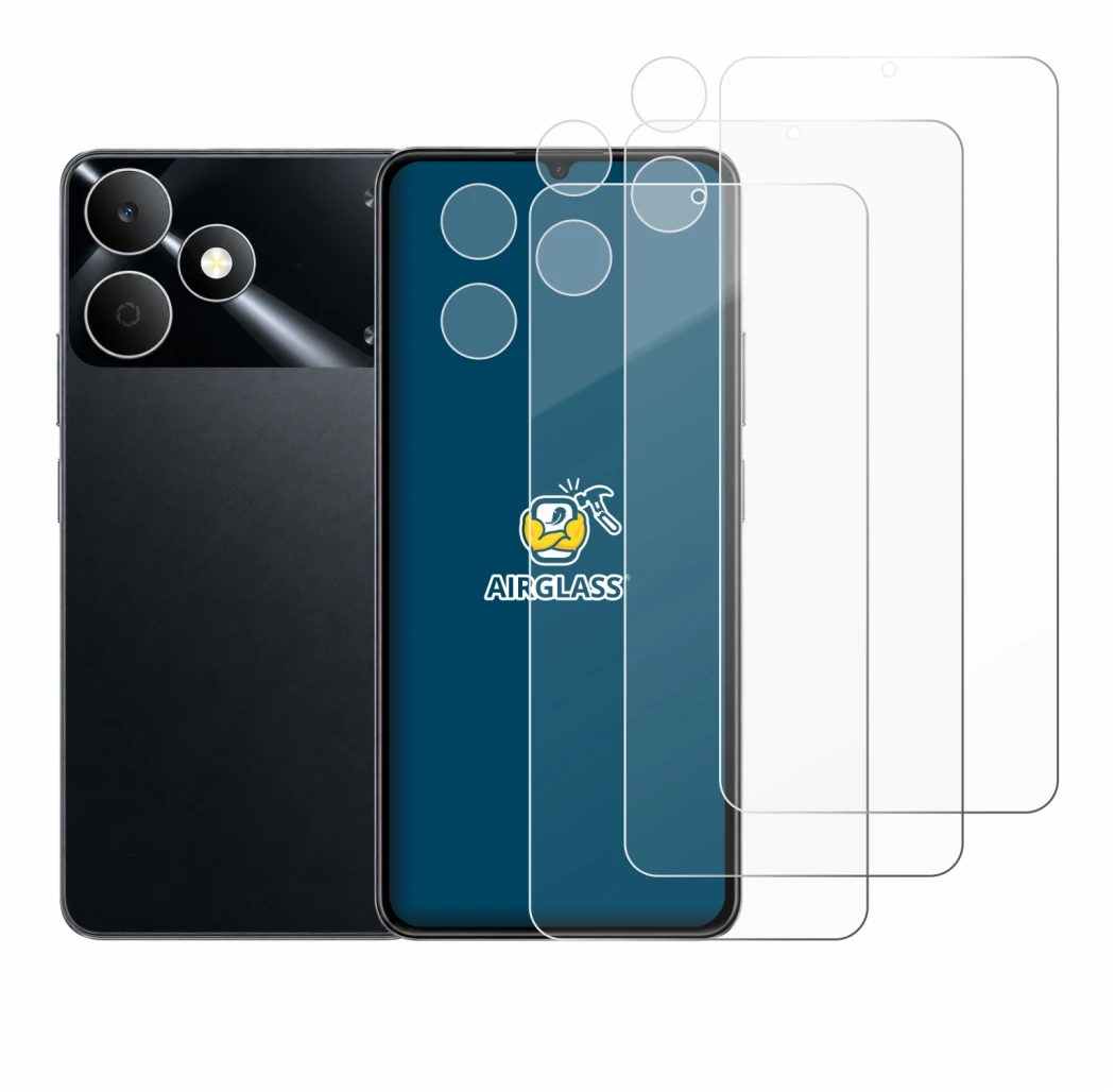 Image of the device realme Note 80 (Front+Camera) with a wide variety of screen protectors.