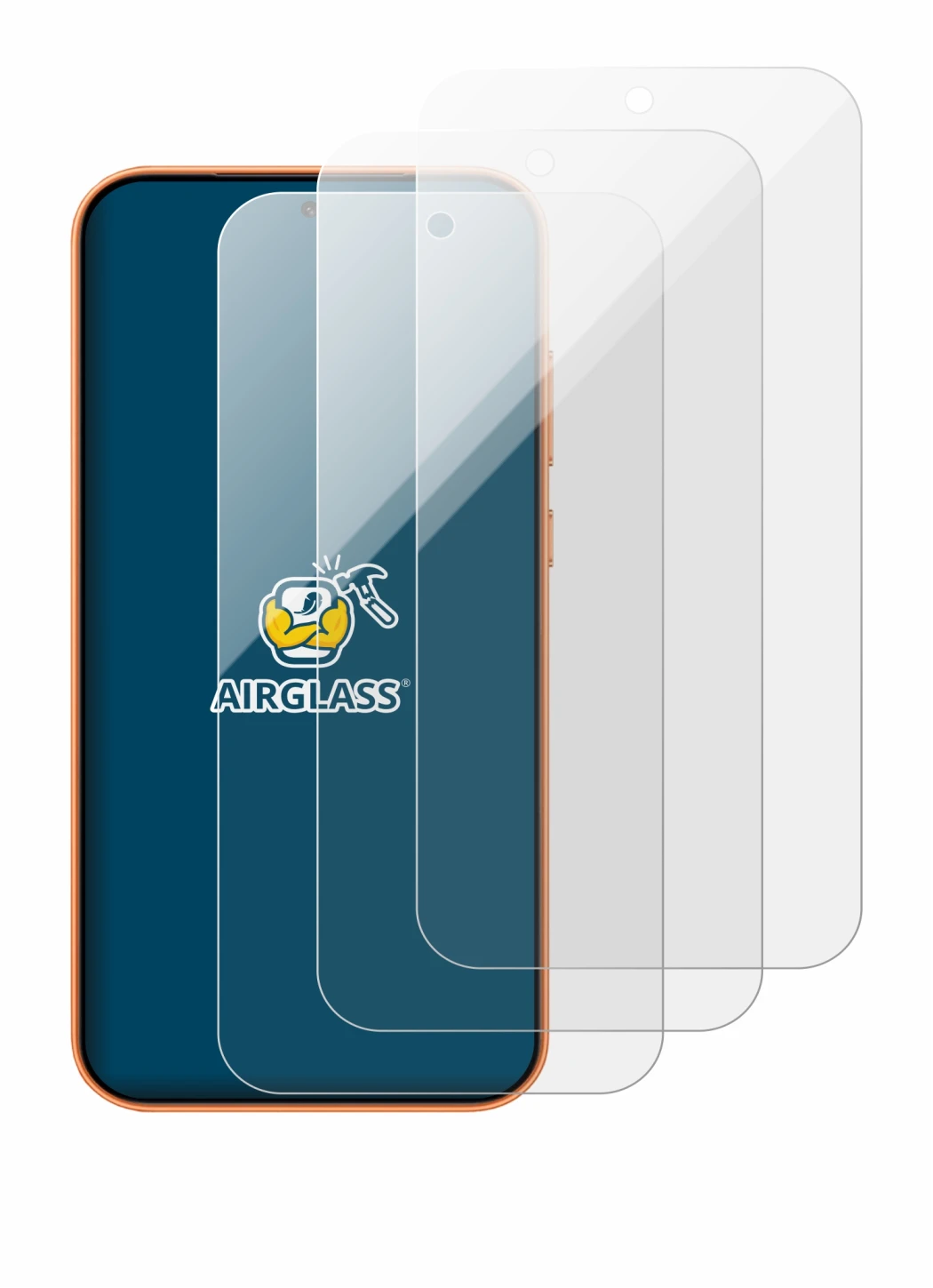 Image of the device Oppo A7 Pro Max with a wide variety of screen protectors.