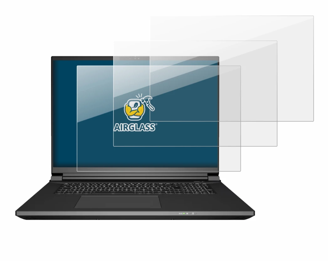 Image of the device Schenker KEY 18 Pro E25 with a wide variety of screen protectors.