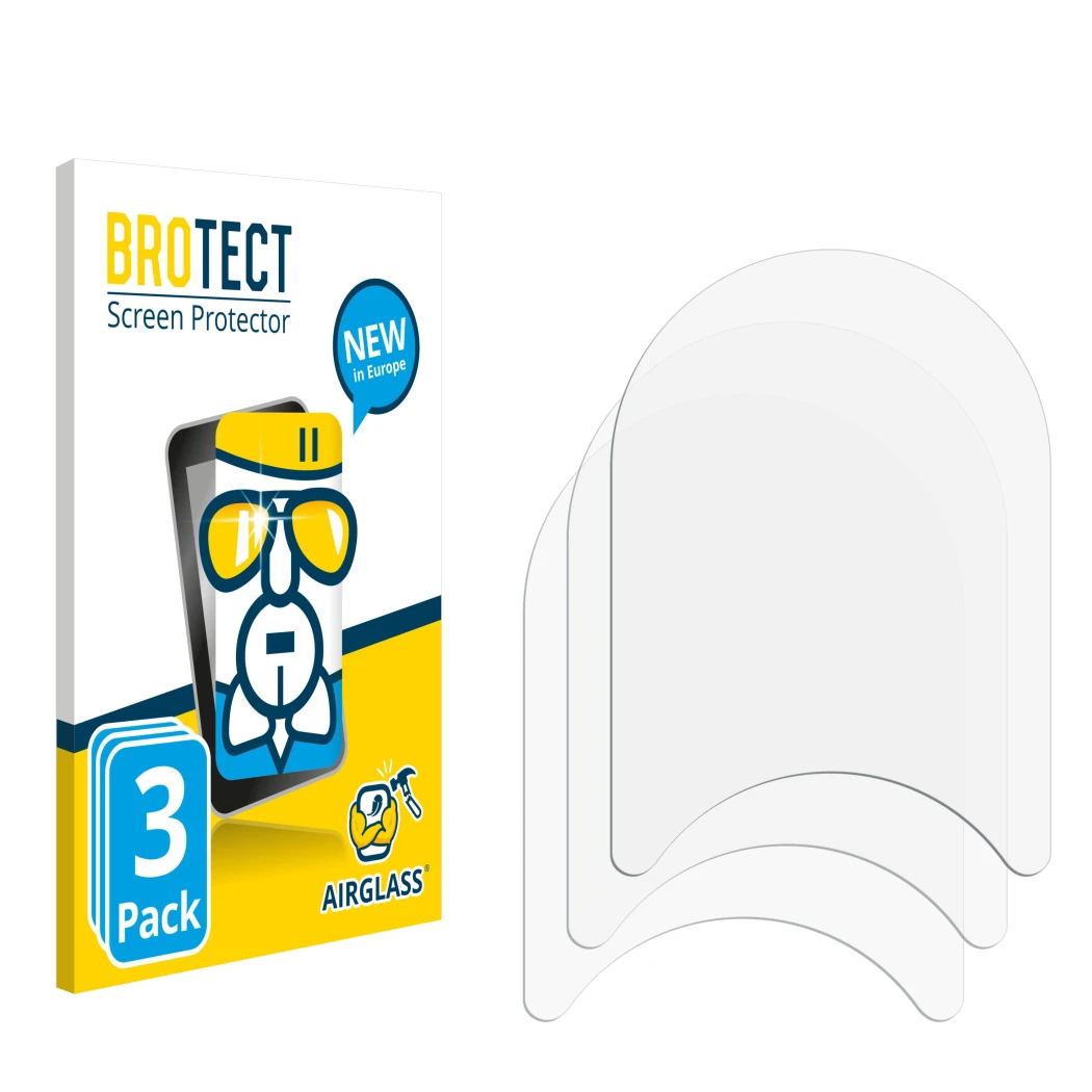 Front side of a product packaging with the brand logo BROTECT. Next to it is the corresponding screen protector.