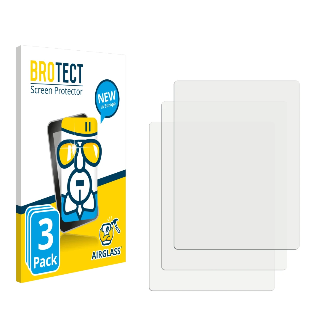 Front side of a product packaging with the brand logo BROTECT. Next to it is the corresponding screen protector.